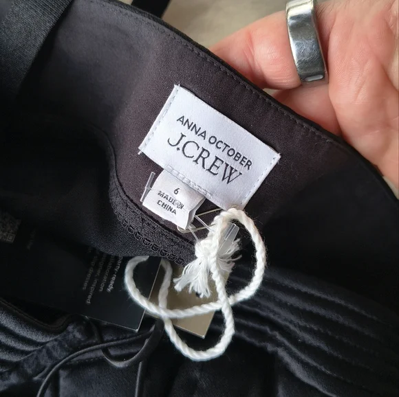 J Crew x Anna October Colab Black Bustier Mini Slip Dress Sz 6 Y2K 90s NWT - Picture 3 of 5